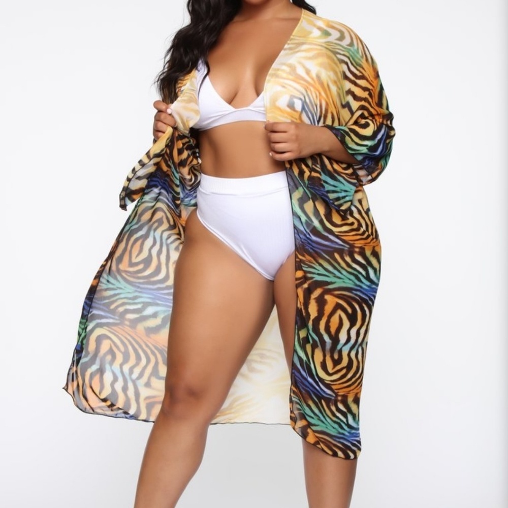 Wild Adventure Kimono - Yellow/Combo